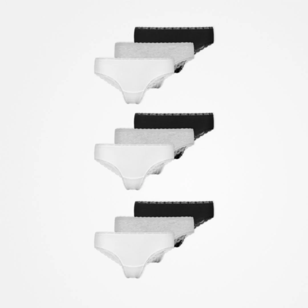 Brazilian Slips mit Spitze | Mix (Weiß/Hellgrau/Schwarz) - Image 13
