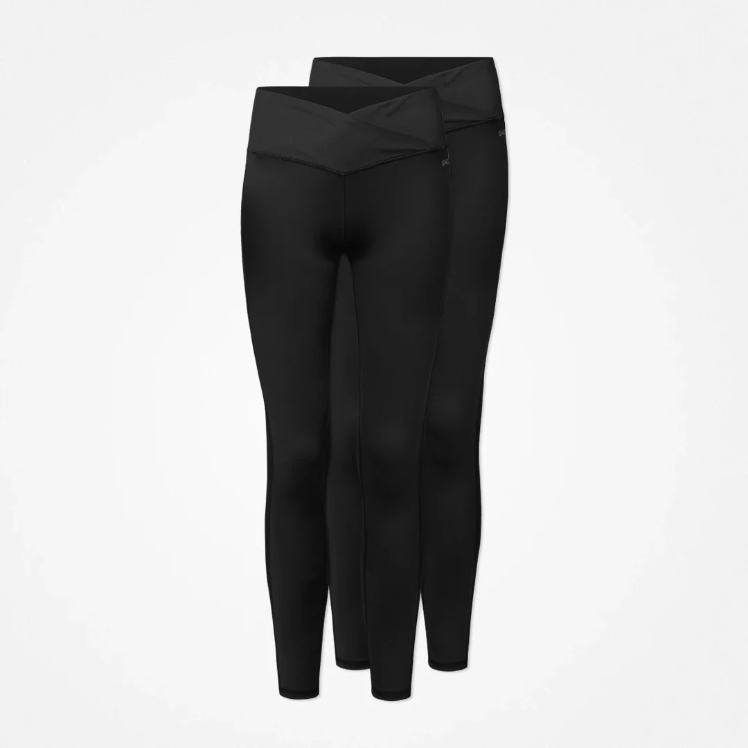 High Waist Leggings V Cross | Schwarz - Image 13