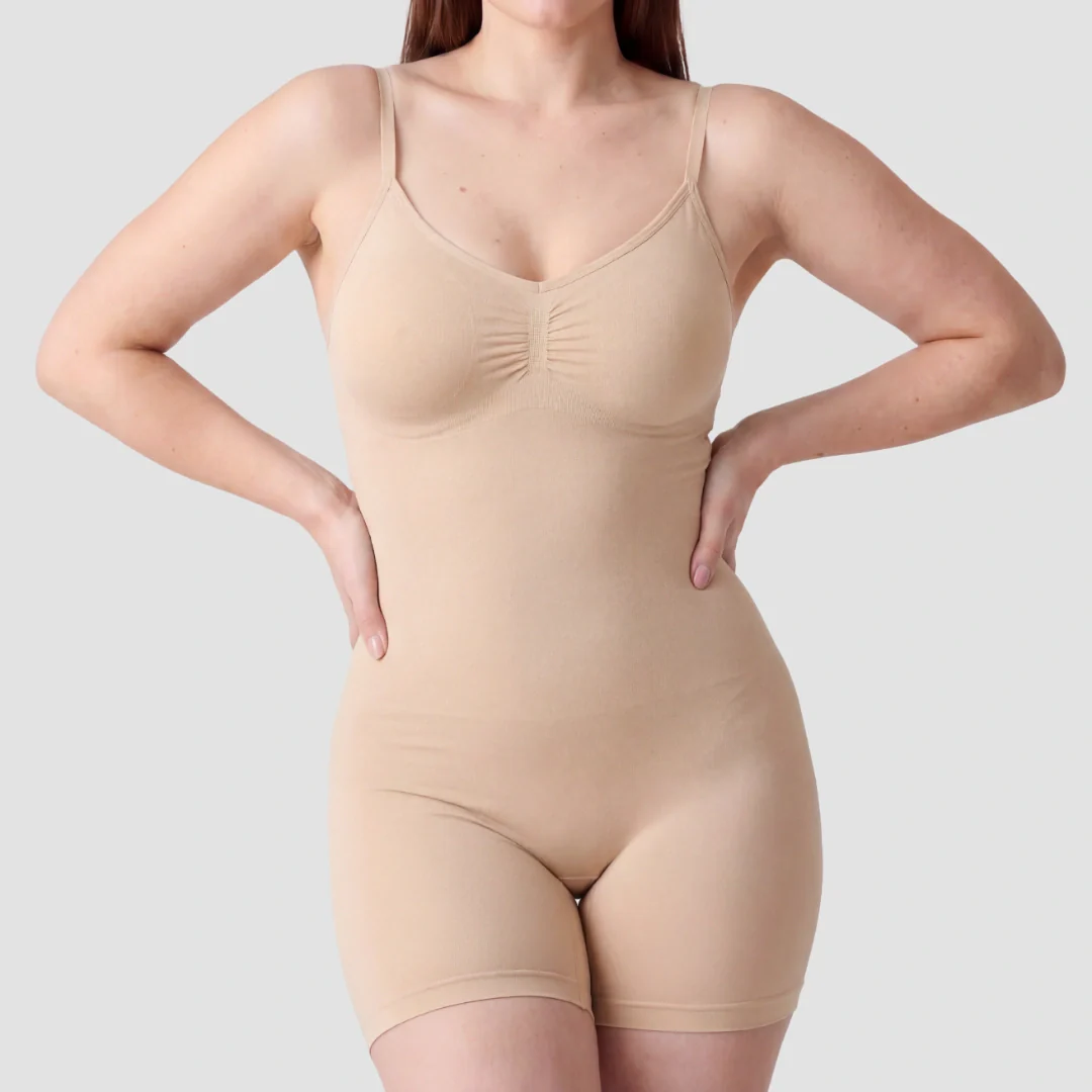 Shaping Bodysuit Shorts | Beige - Image 7