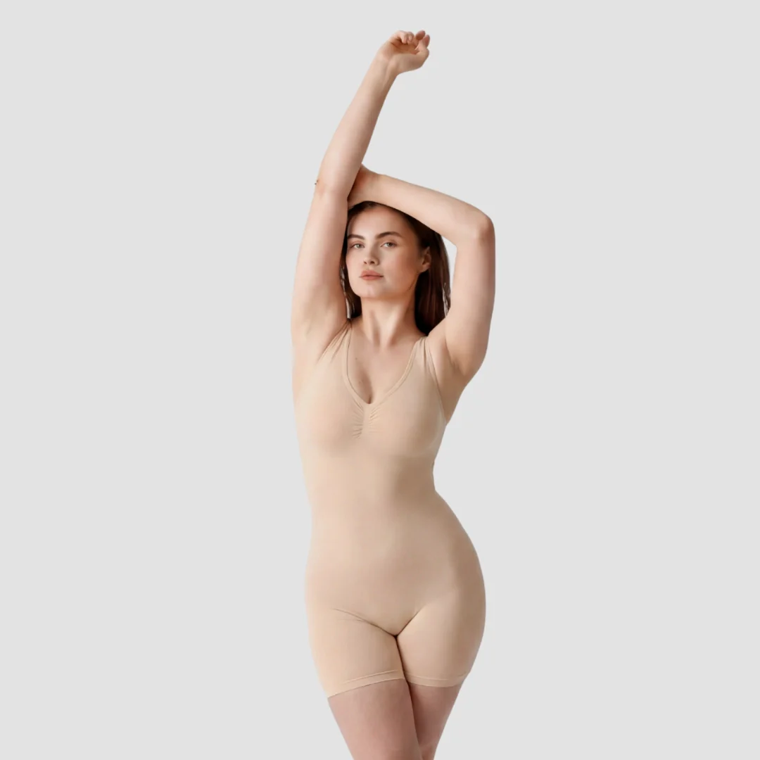 Shaping Bodysuit Shorts | Beige - Image 9