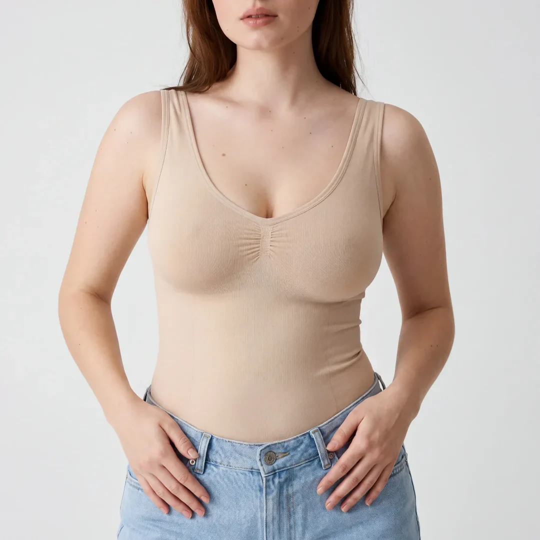 Shaping Tank Top | Beige - Image 3