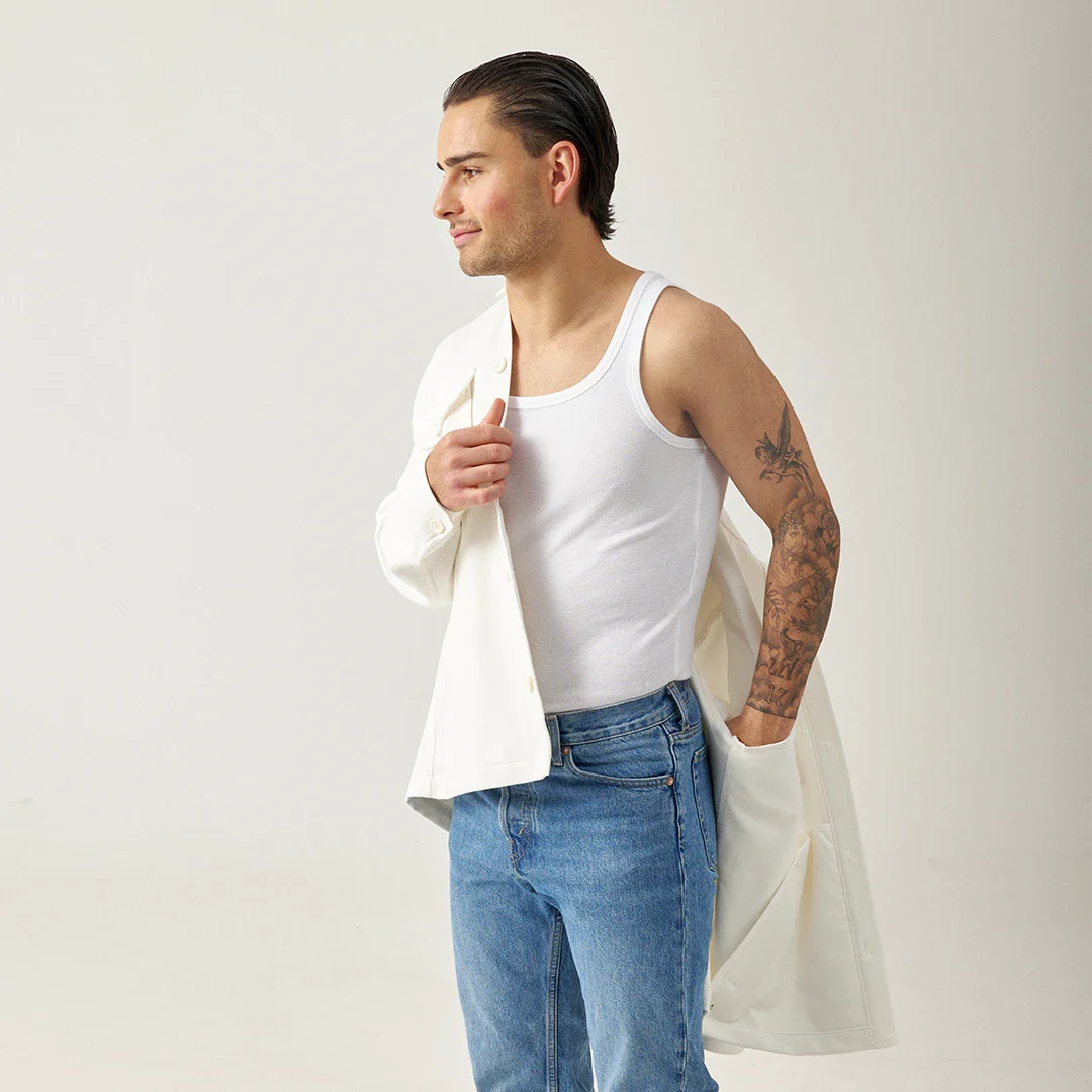 Unterhemd Tank Top Herren | Weiß - Image 4